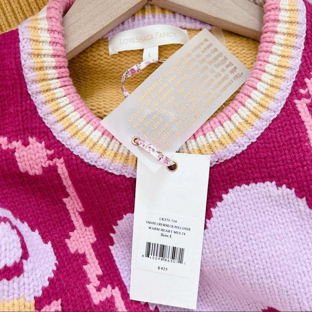 LOVESHACKFANCY Emani Crewneck Sweater - Picture 12 of 14